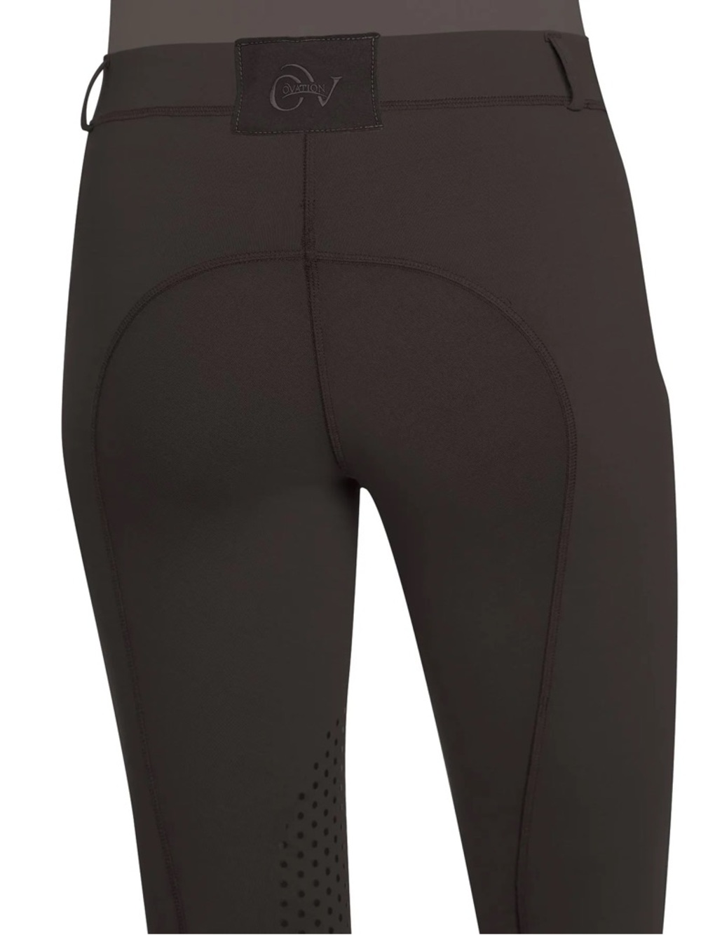 Ovation Black Equestrian Breeches Geometric Blue AeroWick 24R Horse Leggings